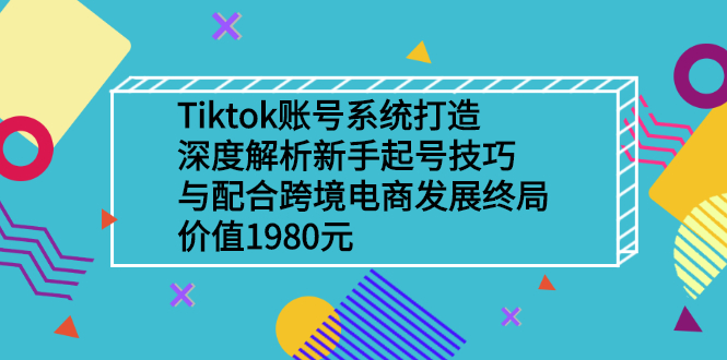Tiktok账号系统打造，深度解析新手起号技巧与跨境电商发展终局价值1980元-臭虾米项目网