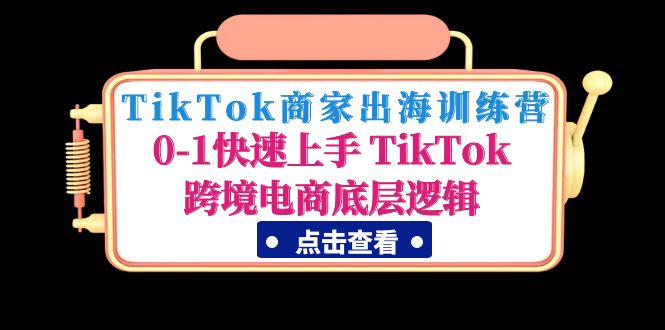 TikTok商家出海训练营：0-1快速上手 TikTok跨境电商底层逻辑-臭虾米项目网