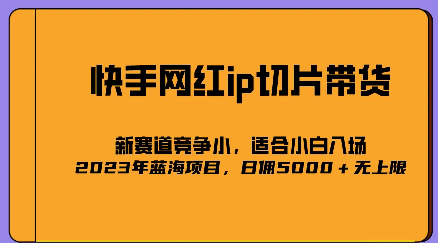 图片[1]-2023爆火的快手网红IP切片，号称日佣5000＋的蓝海项目，二驴的独家授权-臭虾米项目网