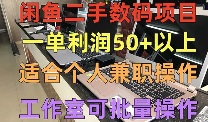 图片[1]-闲鱼二手数码项目，个人副业低保收入一单50+以上，工作室批量放大操作-臭虾米项目网