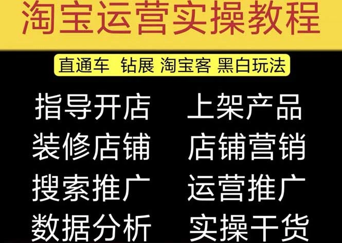 图片[1]-2023淘宝开店教程0基础到高级全套视频网店电商运营培训教学课程（2月更新）-臭虾米项目网