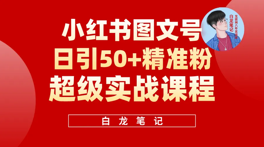 图片[1]-小红书图文号日引50+精准流量，超级实战的小红书引流课，非常适合新手-臭虾米项目网