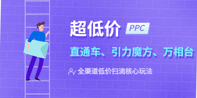 2023超低价·ppc—“直通车、引力魔方、万相台”全渠道·低价扫流核心玩法-臭虾米项目网