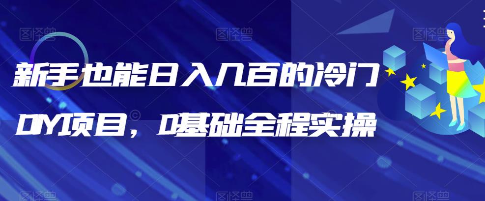 新手也能日入几百的冷门DIY项目，0基础全程实操【揭秘】-臭虾米项目网