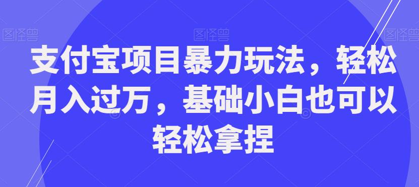 支付宝项目暴力玩法，轻松月入过万，基础小白也可以轻松拿捏【揭秘】-臭虾米项目网