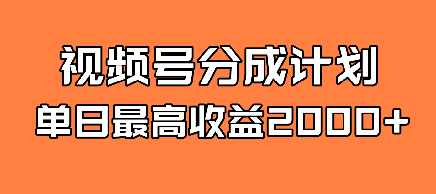 全新蓝海 视频号掘金计划 日入2000+-臭虾米项目网