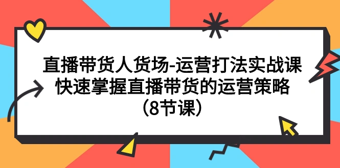 图片[1]-直播带货人货场-运营打法实战课：快速掌握直播带货的运营策略（8节课）-臭虾米项目网