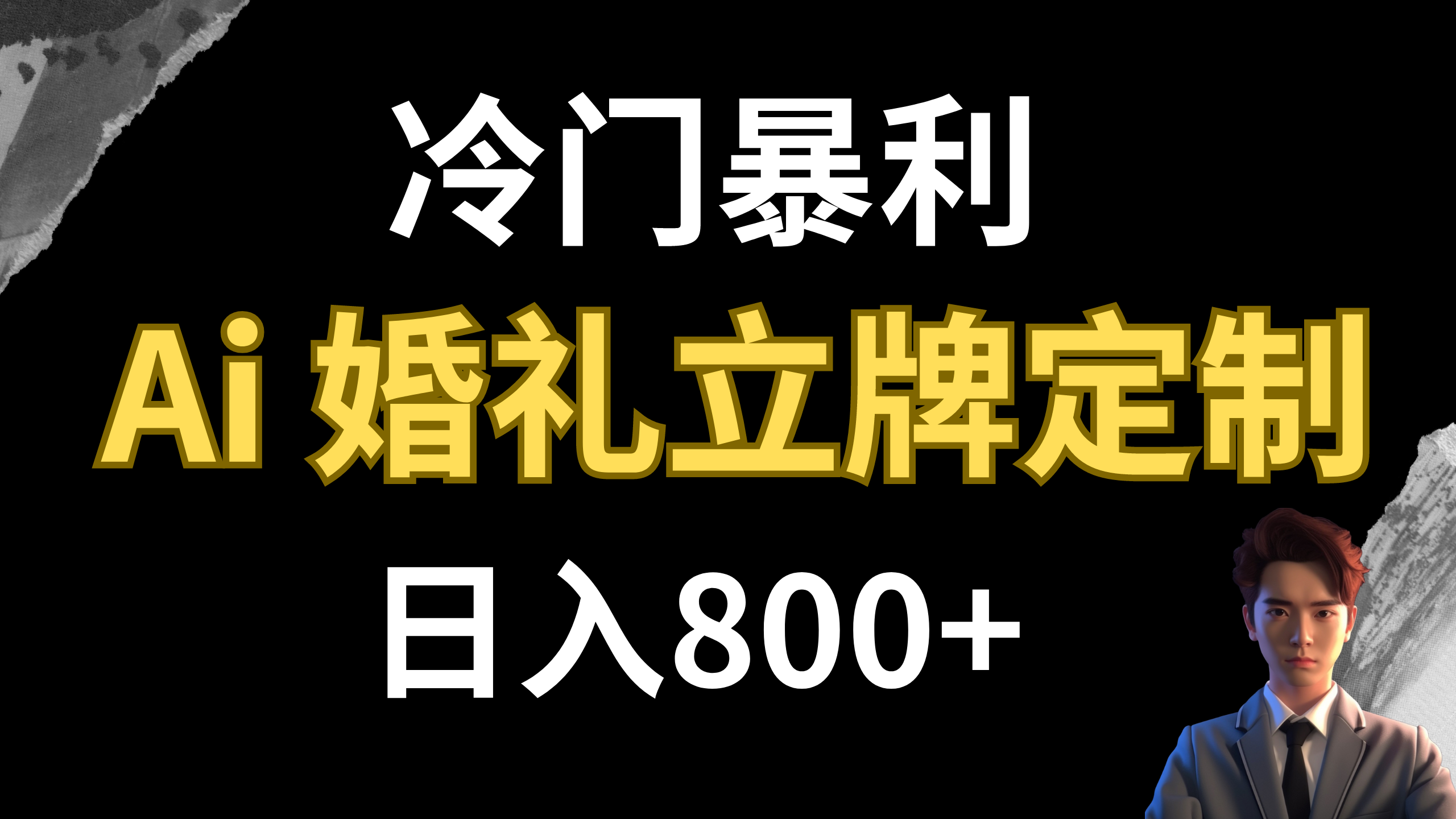 冷门暴利项目 AI婚礼立牌定制 日入800+-臭虾米项目网