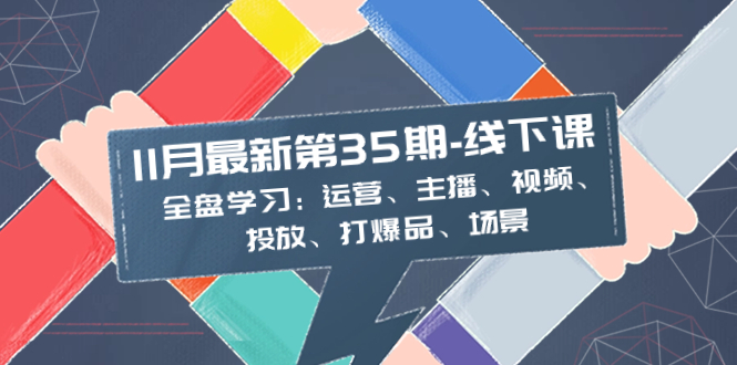 11月最新-35期-线下课：全盘学习：运营、主播、视频、投放、打爆品、场景-臭虾米项目网