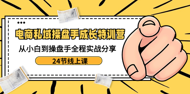 电商私域-操盘手成长特训营：从小白到操盘手全程实战分享-24节线上课-臭虾米项目网