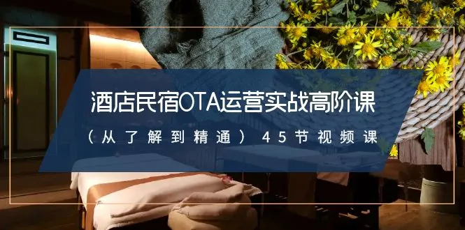 图片[1]-酒店民宿-OTA运营实战高阶课（从了解到精通）45节视频课-臭虾米项目网