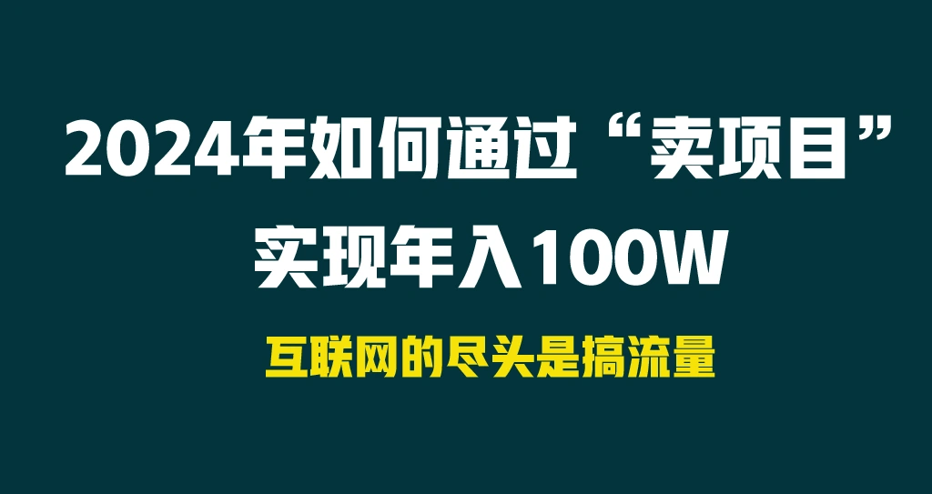 图片[1]-2024年如何通过“卖项目”实现年入100W-臭虾米项目网