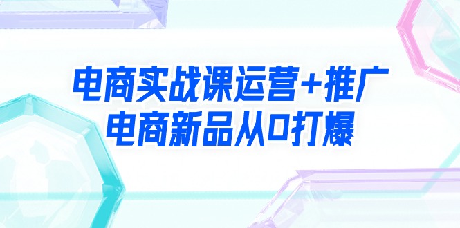 电商实战课运营+推广，电商新品从0打爆（99节视频课）-臭虾米项目网