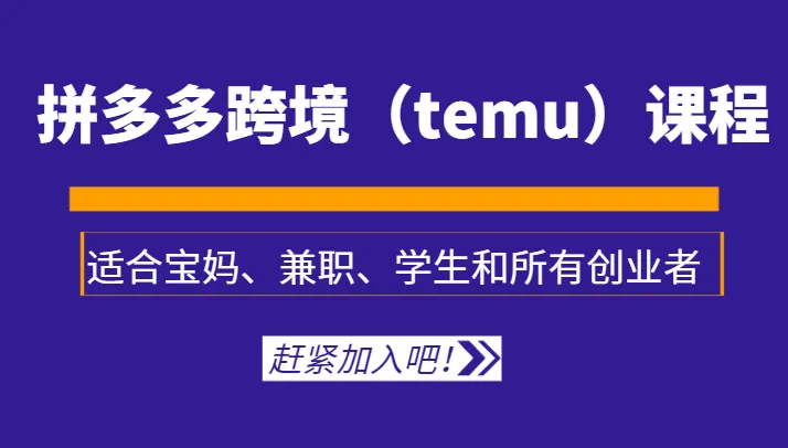 图片[1]-掌握TEMU关键技巧：拼多多跨境创业全攻略-臭虾米项目网