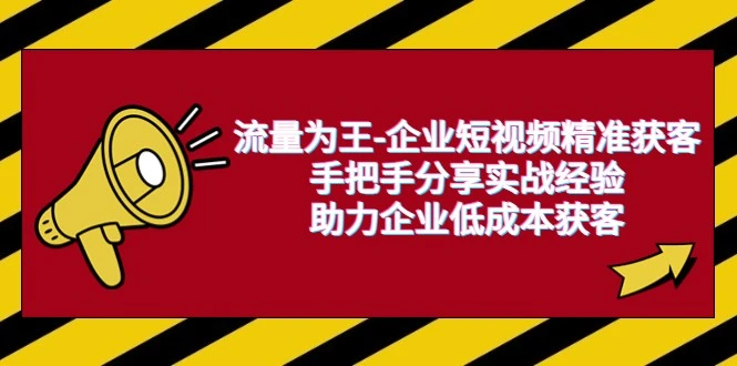 图片[1]-企业短视频营销实战：低成本获客秘籍-臭虾米项目网