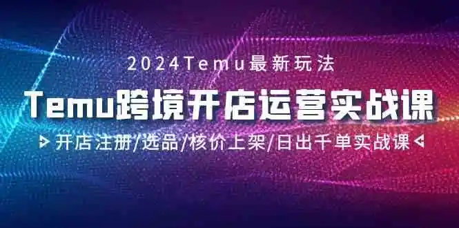 图片[1]-掌握跨境电商运营实战技巧：2024Temu开店全攻略-臭虾米项目网