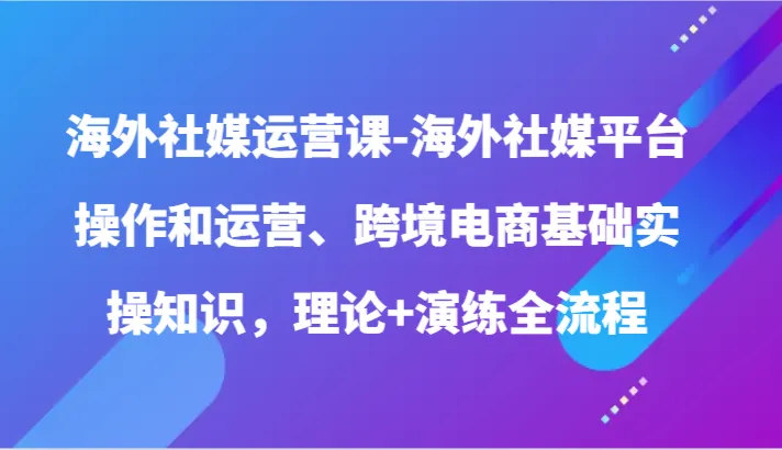 图片[1]-掌握海外社媒运营技巧：跨境电商实操全解析-臭虾米项目网