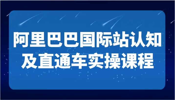 图片[1]-掌握阿里巴巴国际站运营实战技巧，打造TOP商家品牌 – 直通车实操课程-臭虾米项目网