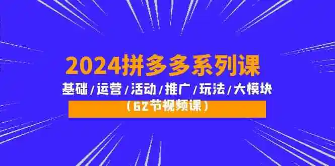 图片[1]-掌握拼多多赚钱玩法：全方位拼多多系列课程解析-臭虾米项目网