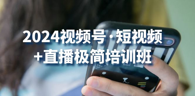 2024视频号·短视频 直播极简培训班：抓住视频号风口，流量红利-臭虾米项目网