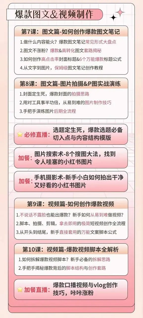 图片[4]-小红书特训营12期：从定位到起号、到变现全路径带你快速打通爆款任督二脉-臭虾米项目网