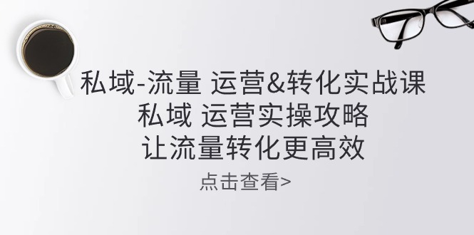 私域流量运营&转化实操课：私域运营实操攻略，让流量转化更高效-臭虾米项目网