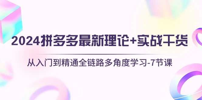 2024年拼多多实战技巧与最新规则解读，从入门到精通