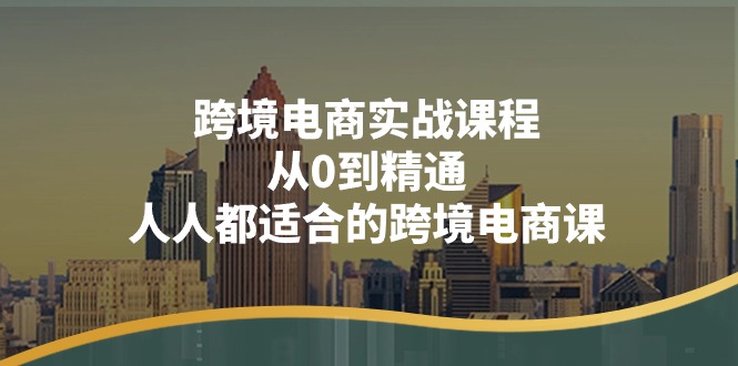 跨境电商实战课程：从0到精通，人人都适合的跨境电商课（14节课）-臭虾米项目网