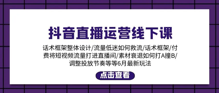 抖音直播运营秘诀：话术框架与付费流量技巧详解