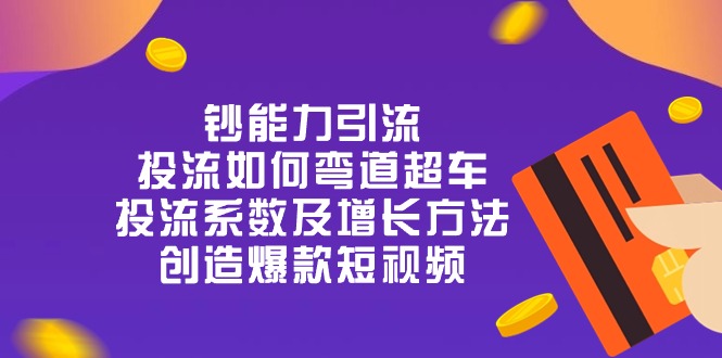 钞能力引流：投流弯道超车，投流系数及增长方法，创造爆款短视频20节-臭虾米项目网