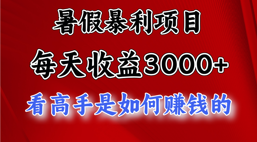 暑假暴力项目1天收益3000 ，视频号，快手，不露脸直播.次日结算-臭虾米项目网