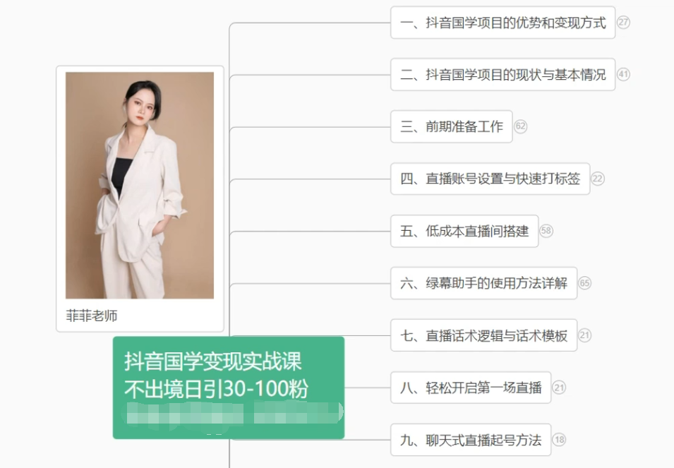 抖音国学变现项目：不出境日引30100粉实战课程-臭虾米项目网