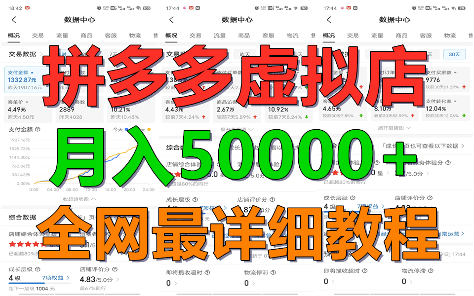 拼多多虚拟电商训练营月入50000 你也行，暴利稳定长久，副业首选-臭虾米项目网