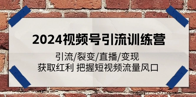 2024视频号引流技巧：掌握裂变、直播与变现的关键方法