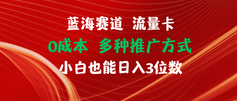 蓝海赛道流量卡0成本小白也能日入三位数-臭虾米项目网