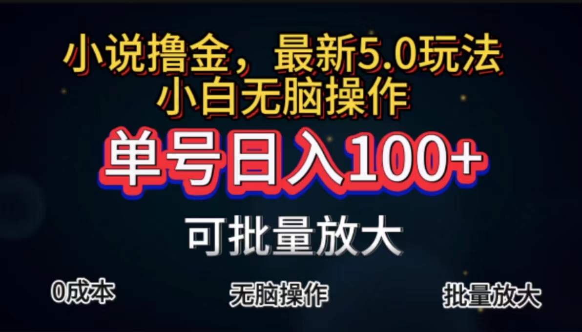 全自动小说撸金，单号日入100 小白轻松上手，无脑操作-臭虾米项目网