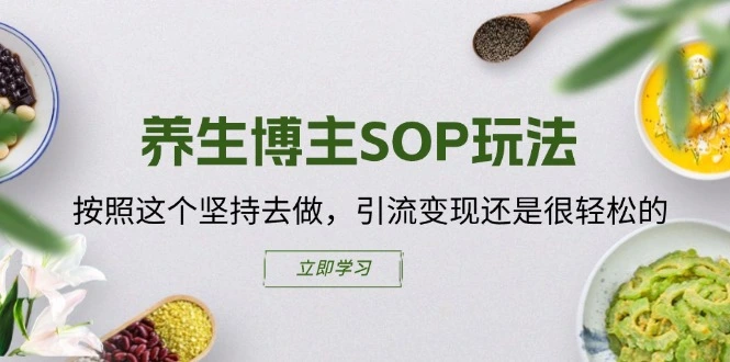 如何成为成功的养生博主：详解SOP引流变现秘籍