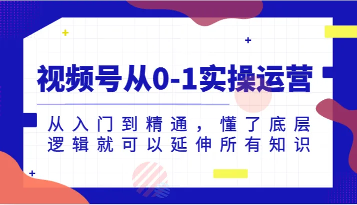 如何从0到1运营视频号：掌握底层逻辑，实现直播带货成功