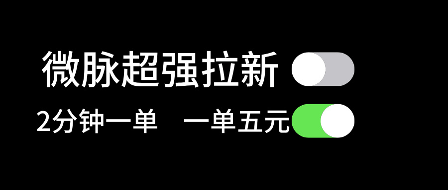 微脉超强拉新，两分钟1单，一单利润5块，适合小白-臭虾米项目网