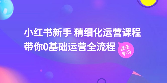 小红书新手精细化运营课程，带你0基础运营全流程（41节视频课）-臭虾米项目网